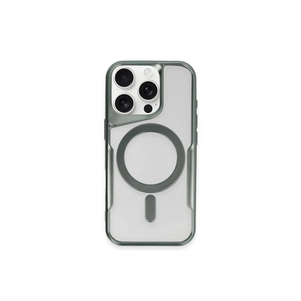 Mey İthalat® iPhone 12 Kılıf Boyi Magsafe Silikon Kapak - Yeşil