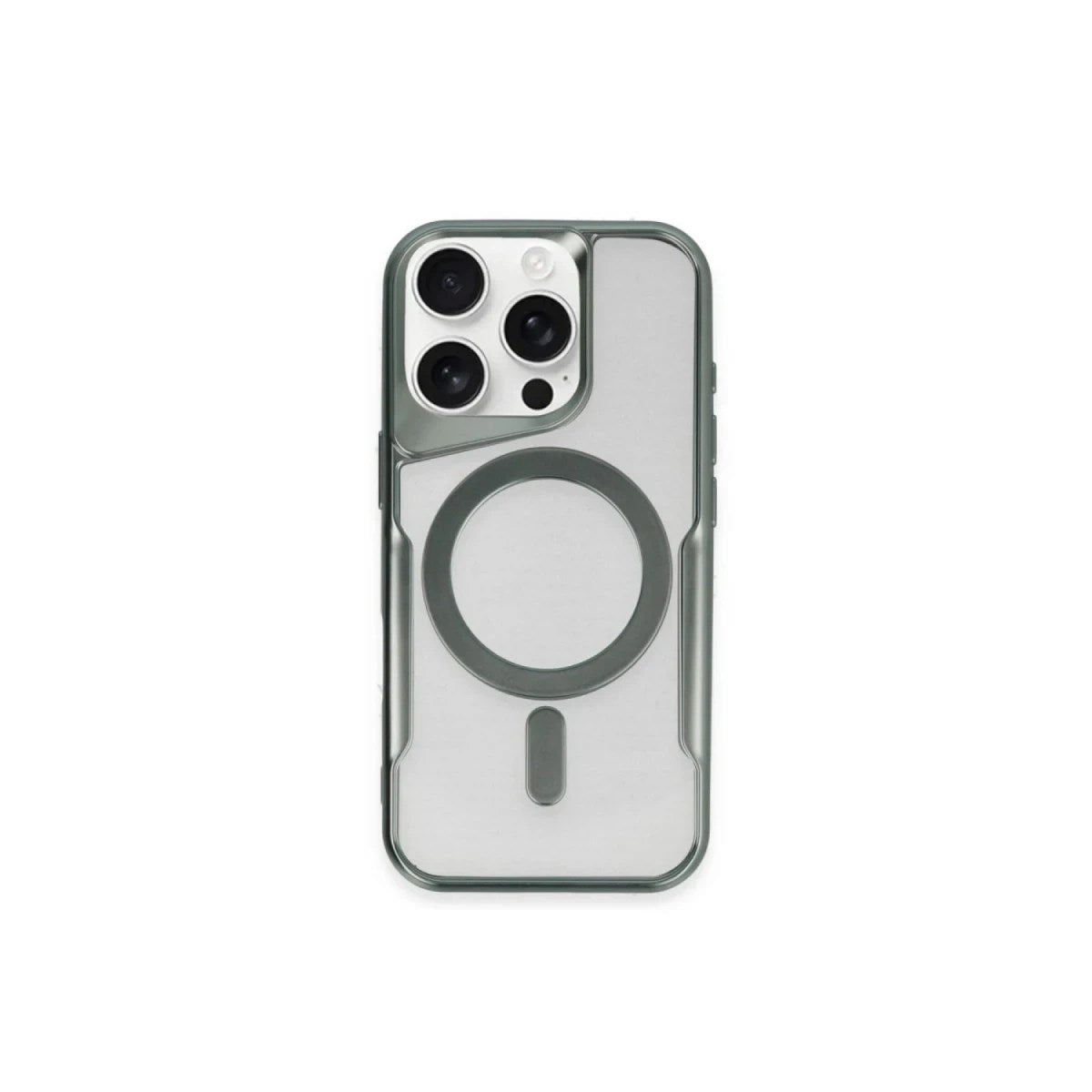 Mey İthalat® iPhone 12 Kılıf Boyi Magsafe Silikon Kapak - Yeşil