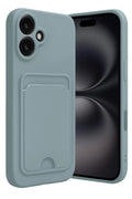 Mey İthalat® iPhone 16 Kılıf Kelvin Kartvizitli Silikon - Açık Yeşil