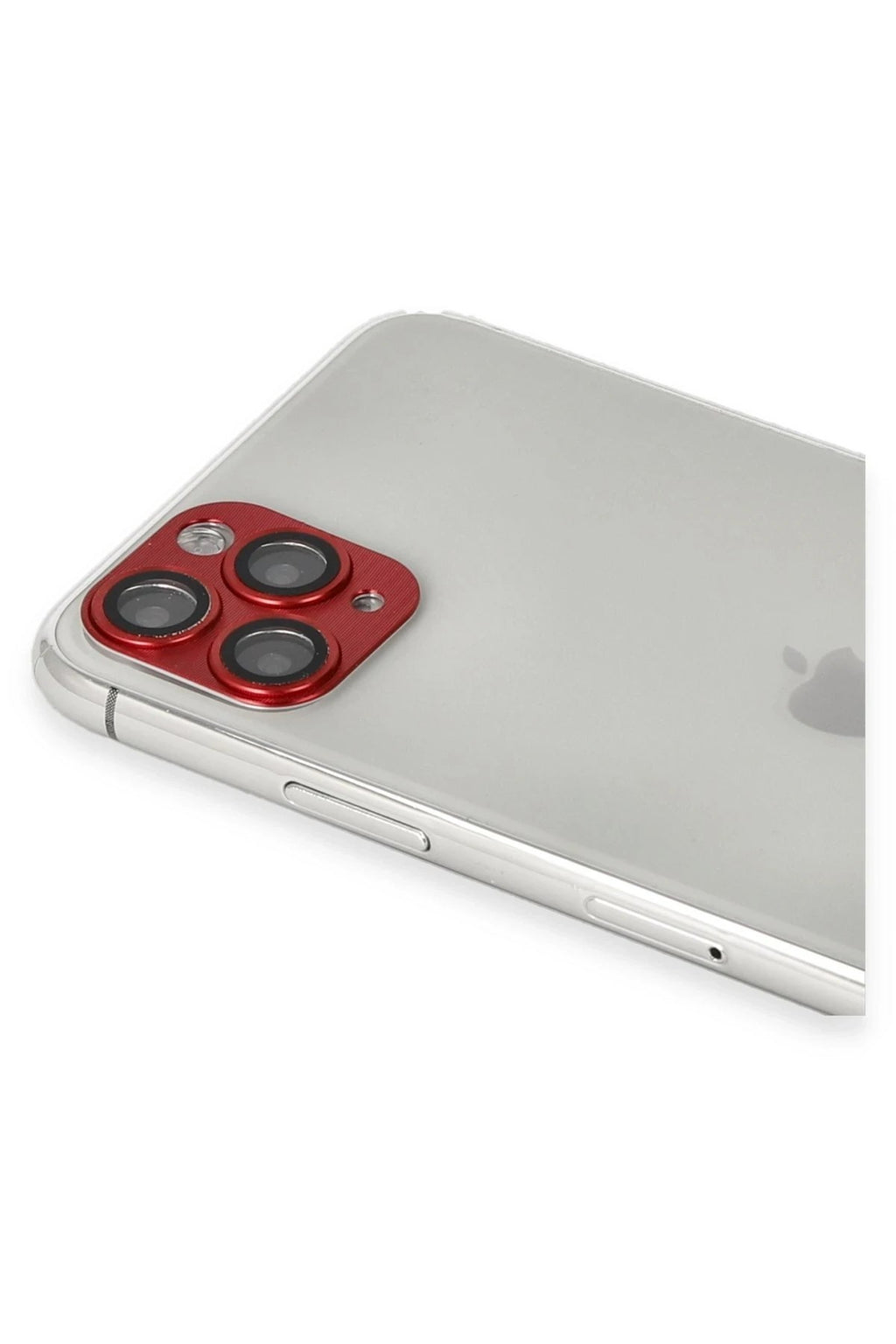 Mey İthalat® iPhone 11 Pro Max Pers Alüminyum Kamera Lens - Kırmızı