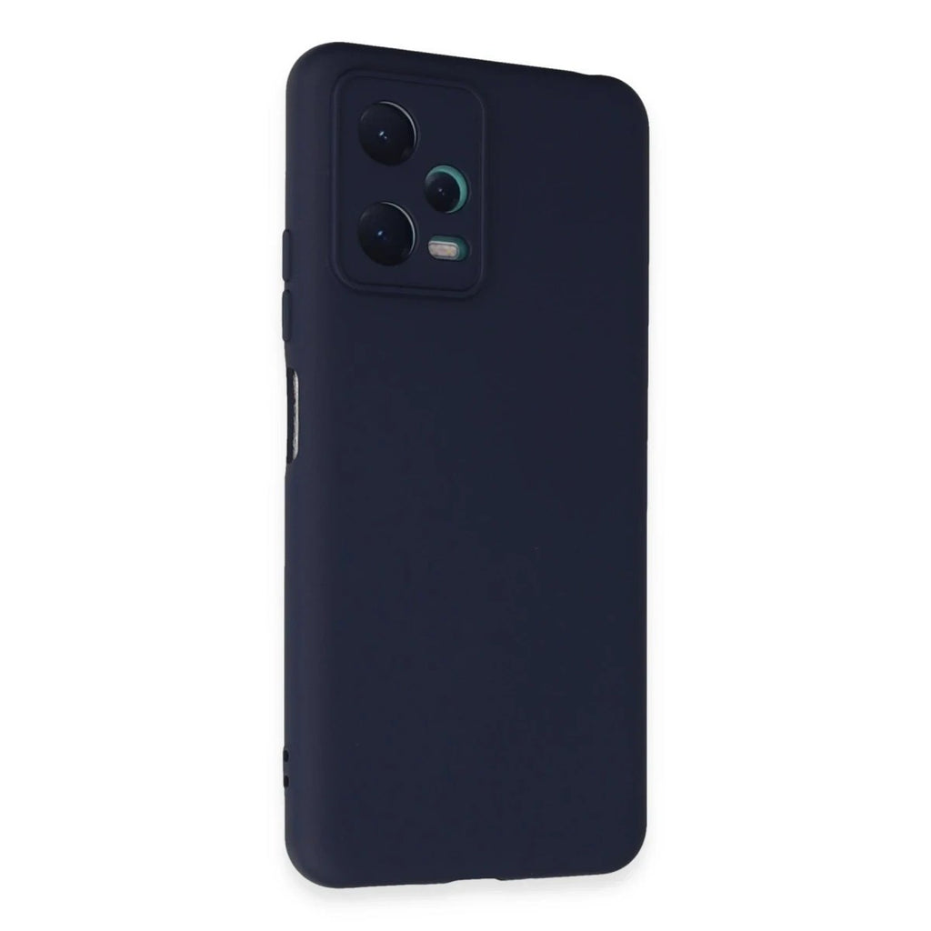 Mey İthalat® Redmi Note 12 5G Kılıf Nano içi Kadife Silikon - Lacivert