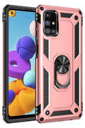 Mey İthalat® Samsung Galaxy M51 Kılıf Sofya Yüzüklü Silikon Kapak - Rose