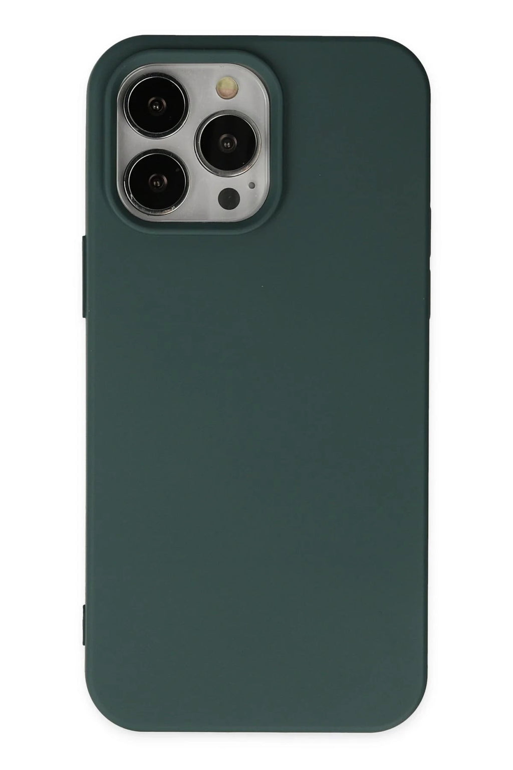 Mey İthalat® iPhone 14 Pro Kılıf Nano içi Kadife Silikon - Koyu Yeşil