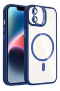 Mey İthalat® iPhone 11 Remim Lensli Magsafe Standlı Kapak - Lacivert