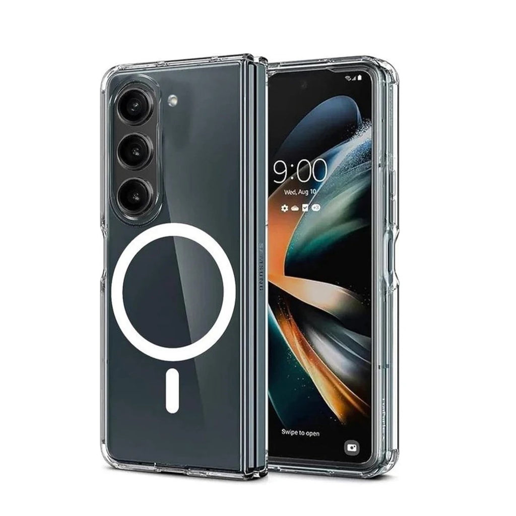 Mey İthalat® Samsung Galaxy Z Fold 6 Kılıf Magneticsafe Şeffaf Silikon - Şeffaf