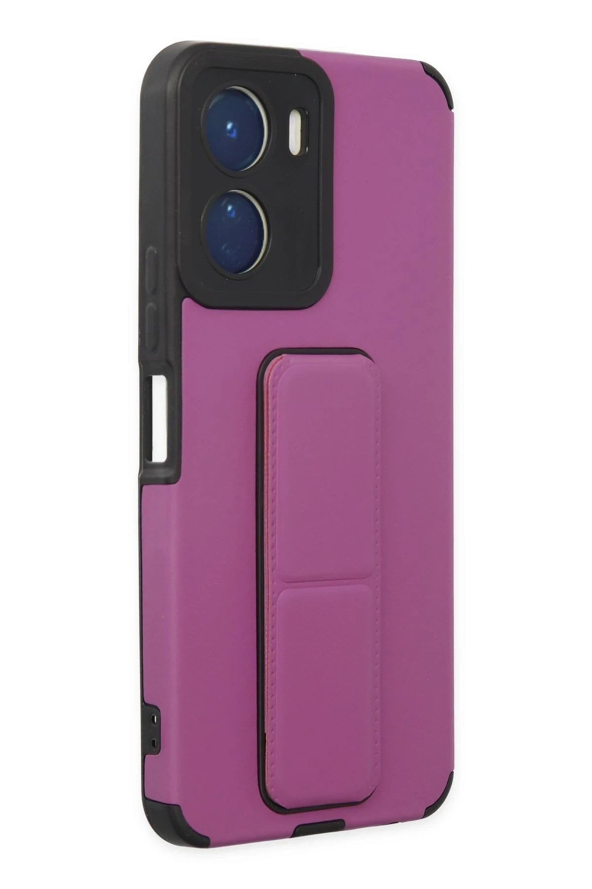 Mey İthalat® Vivo Y16 Kılıf Mega Standlı Silikon - Mor