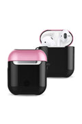Mey İthalat® Airpods 2 (2.nesil) 3in1 Kılıf - Siyah-Pembe