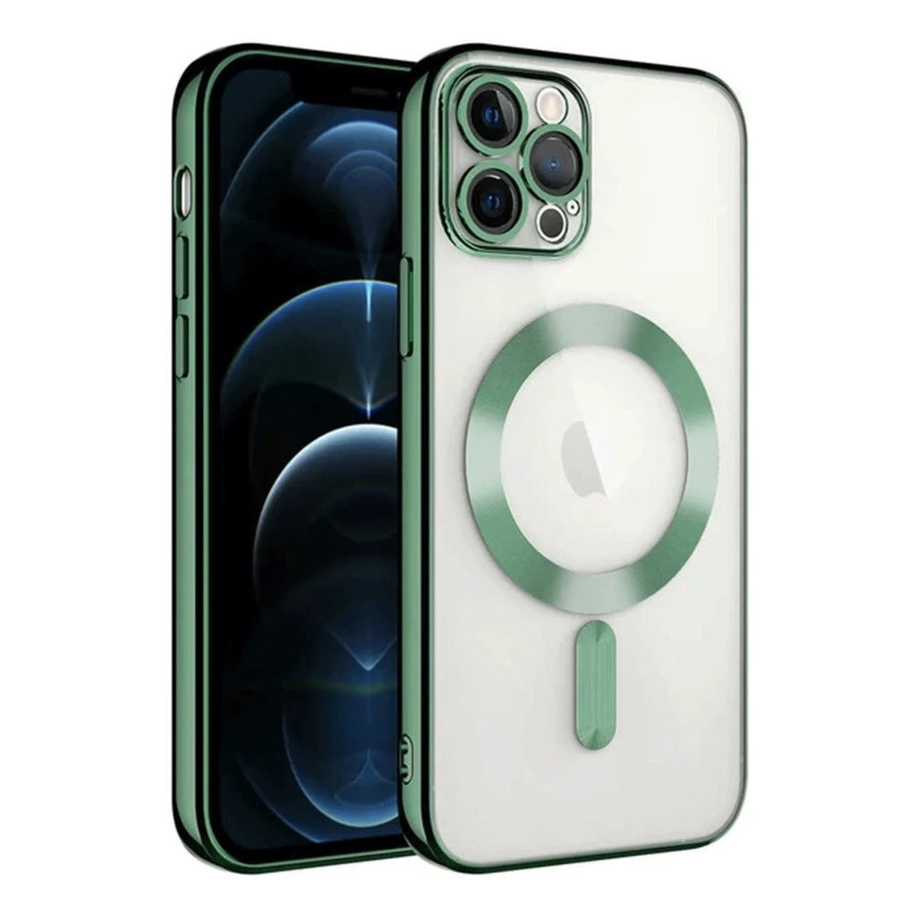 Mey İthalat® iPhone 14 Pro Max Kılıf Kross Magneticsafe Kapak - Koyu Yeşil