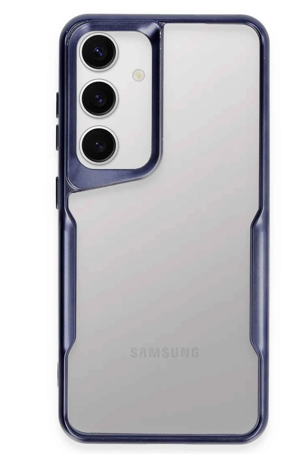 Mey İthalat® Samsung Galaxy S24 Kılıf Boyi Silikon Kapak - Lacivert