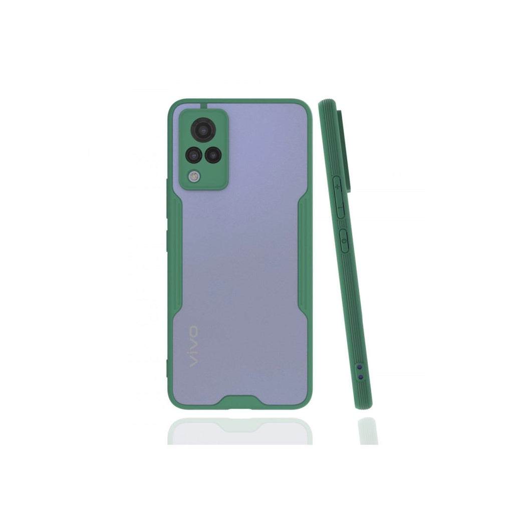 Mey İthalat® Vivo V21 Kılıf Platin Silikon - Yeşil