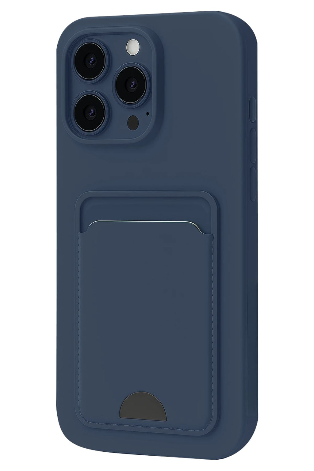 Mey İthalat® iPhone 16 Pro Max Kılıf Kelvin Kartvizitli Silikon - Lacivert