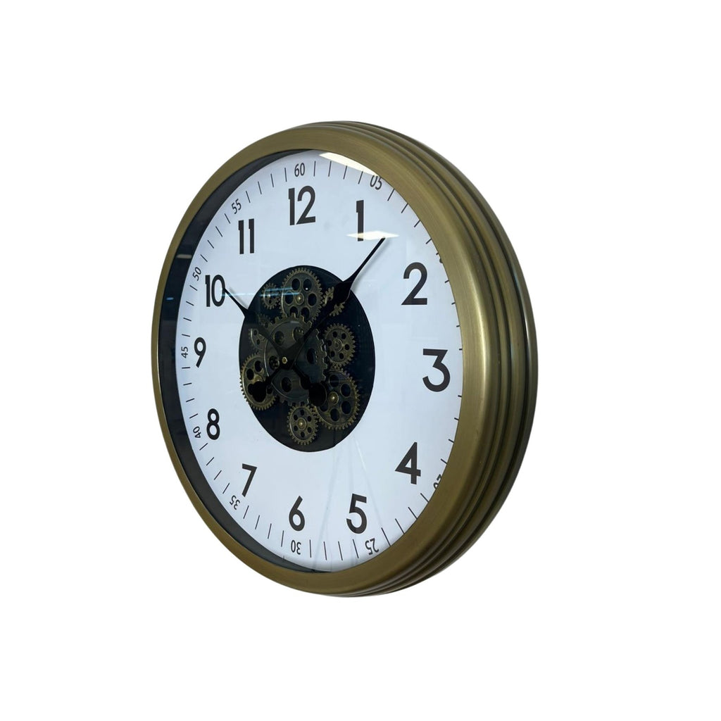 Vintage 60 Cm Çarklı Modern Duvar Saati