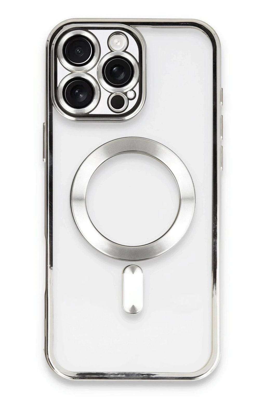 Mey İthalat® iPhone 16 Pro Kılıf Kross Magneticsafe Kapak - Gümüş