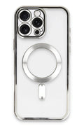 Mey İthalat® iPhone 16 Pro Kılıf Kross Magneticsafe Kapak - Gümüş