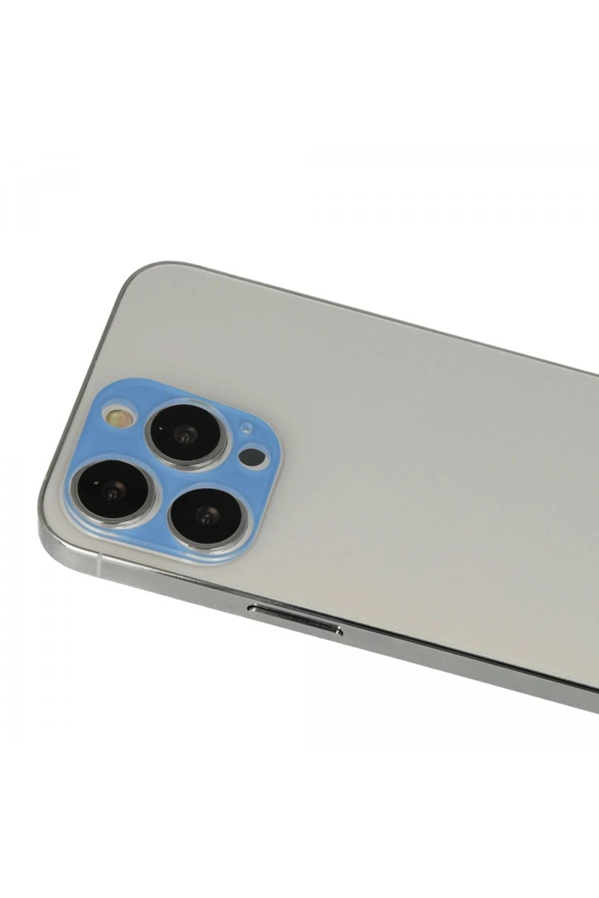 Mey İthalat® iPhone 13 Pro Max Rainbow Kamera Lens Koruma Cam - Mavi