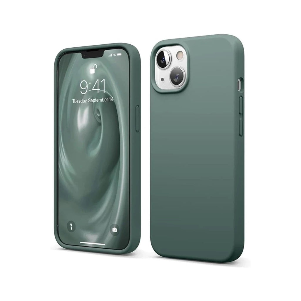 Mey İthalat® iPhone 14 Kılıf First Silikon - Koyu Yeşil