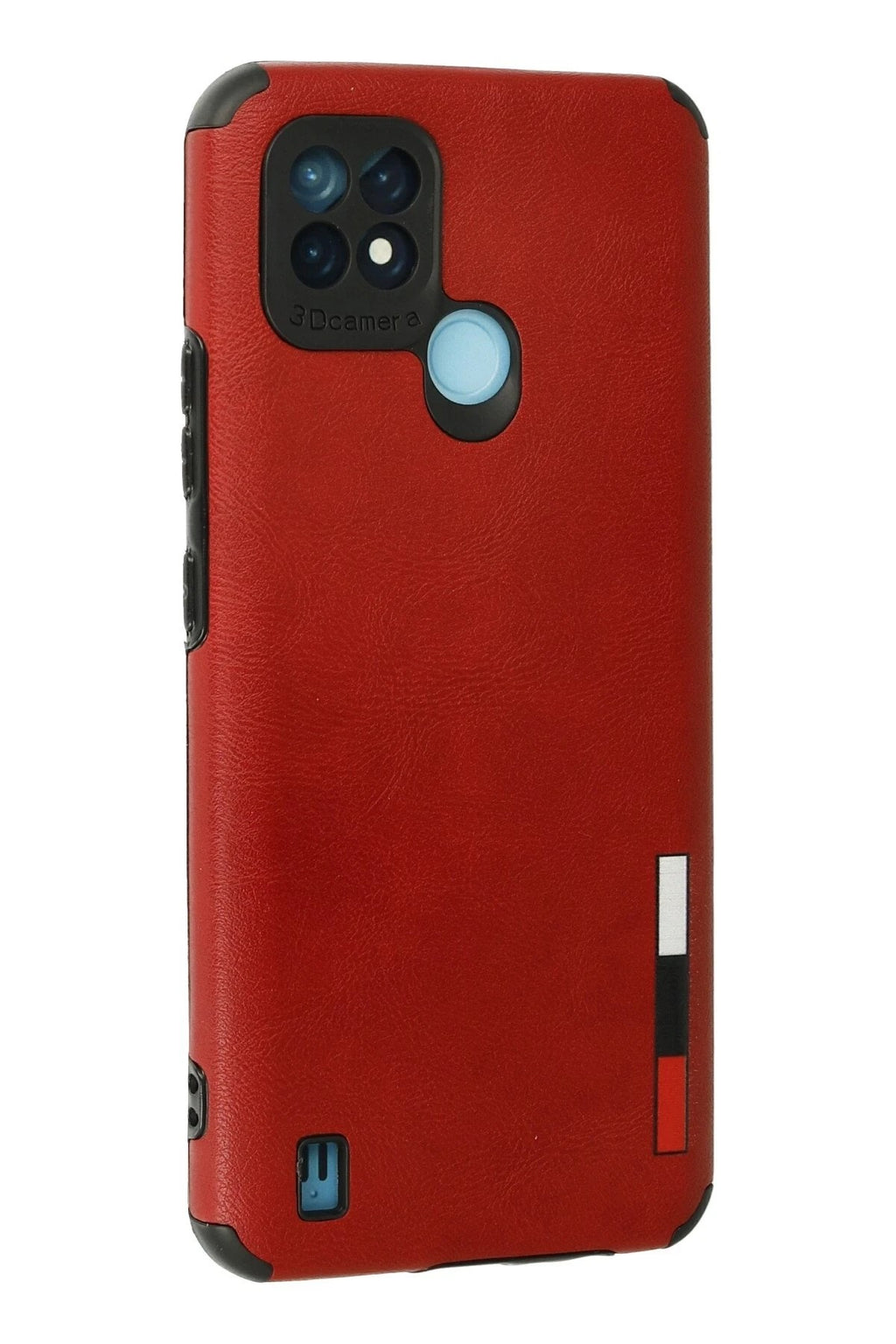 Mey İthalat® Realme C21 Kılıf Loop Deri Silikon - Kırmızı