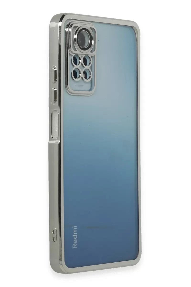Mey İthalat® Redmi Note 11 Pro Kılıf Lensli Silikon - Gümüş