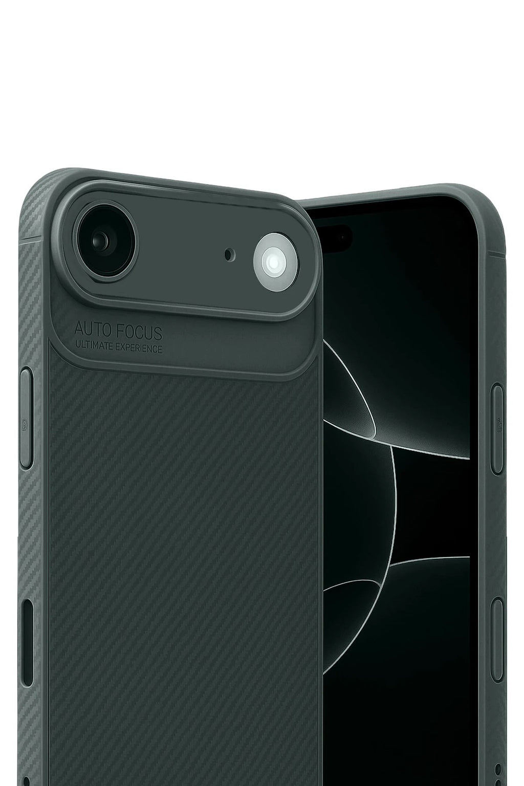 Mey İthalat® iPhone 17 Air Auto Focus Karbon Kapak - Koyu Yeşil