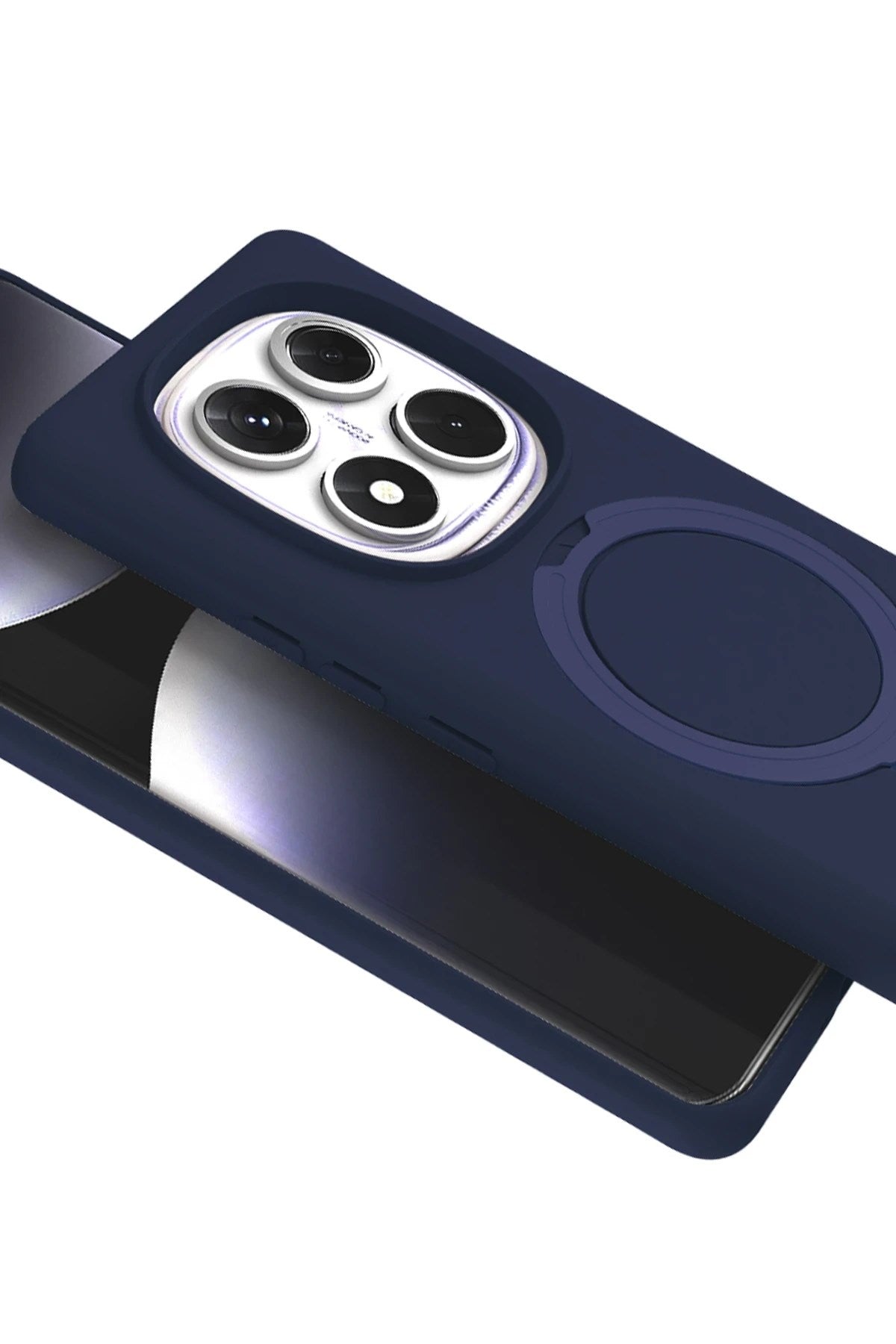 Mey İthalat® Redmi Note 14 Pro 5G Regal Magsafe Standlı Kapak - Lacivert