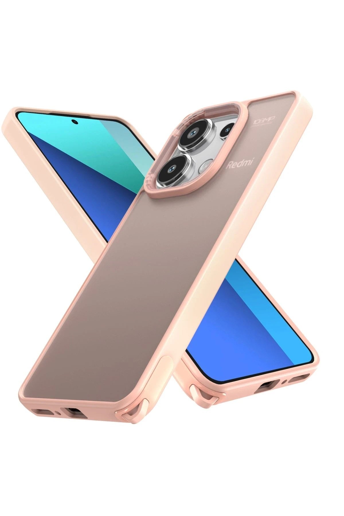 Mey İthalat® Redmi Note 13 Pro 4G Kılıf Elegant Kapak - Pudra