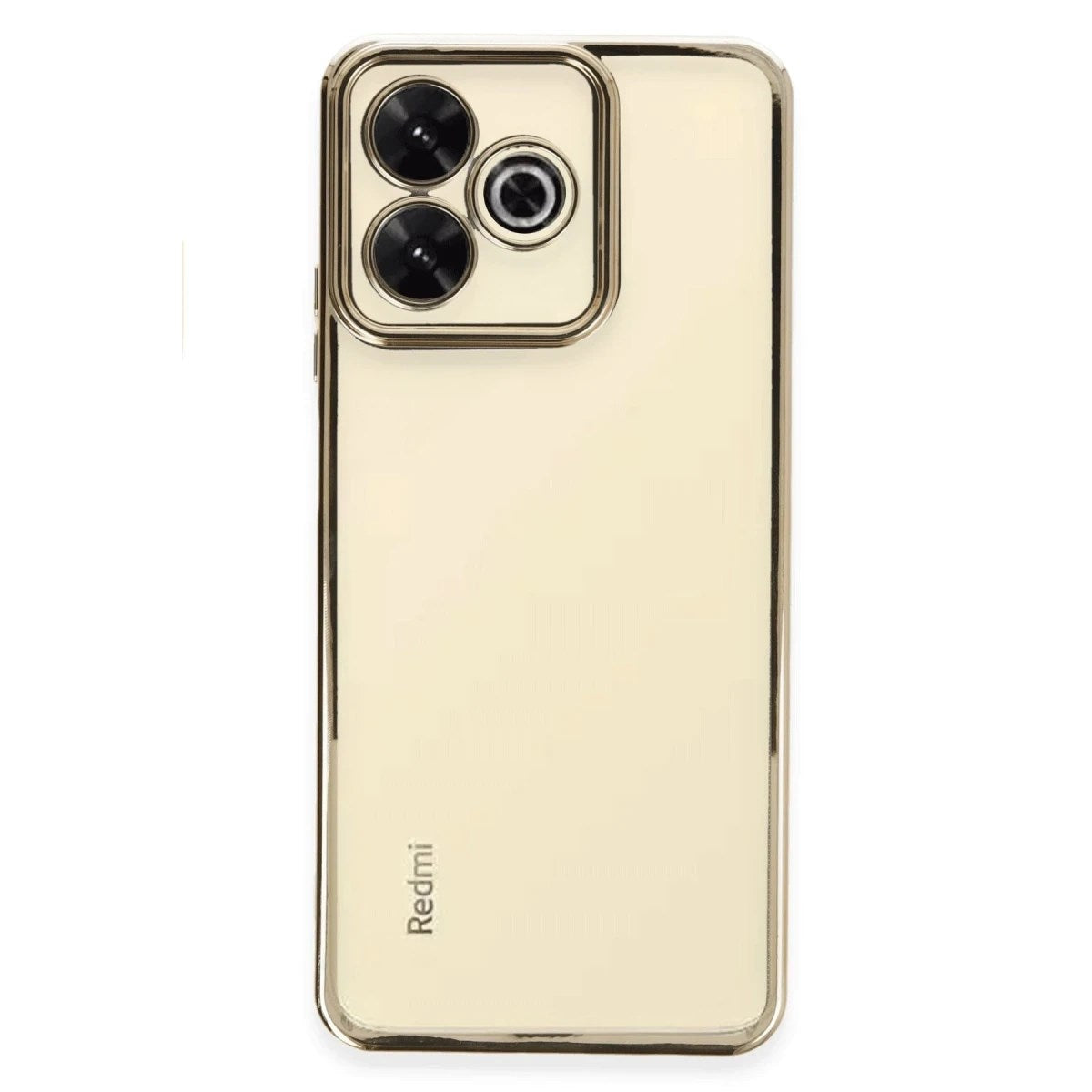 Mey İthalat® Redmi 13 4G Kılıf Lensli Silikon - Gold