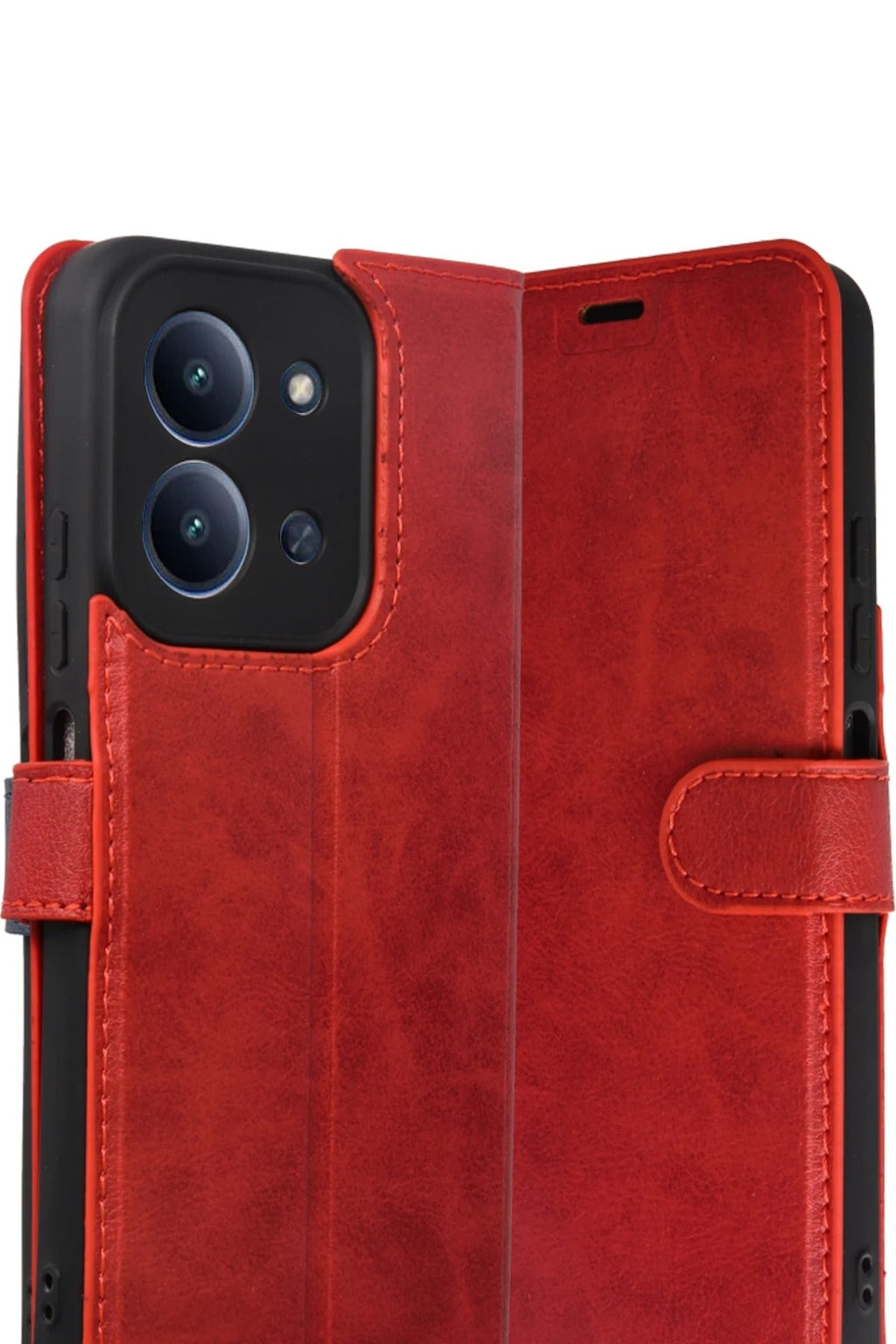 Mey İthalat® Redmi 15C 4G Trend S Plus Kapaklı Kılıf - Kırmızı