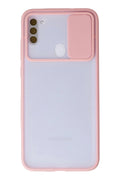 Mey İthalat® Samsung Galaxy A11 Kılıf Palm Buzlu Kamera Sürgülü Silikon - Pembe