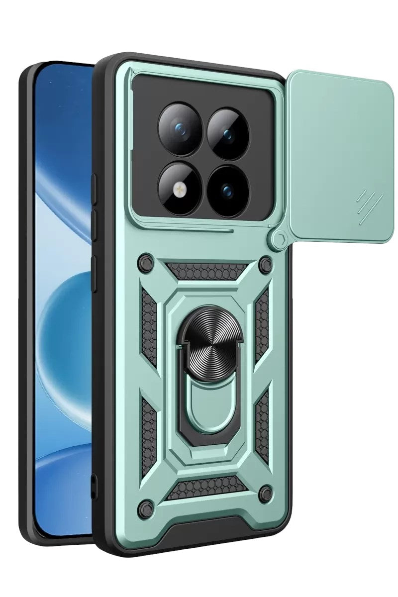 Mey İthalat® Redmi Note 15 Pro 4G Pars Lens Yüzüklü Silikon - Yeşil