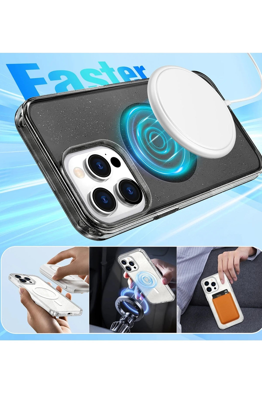 Mey İthalat® iPhone 14 Pro Max Star Magsafe Kapak - Şeffaf