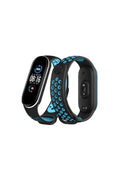 Mey İthalat® Mi Band 6 Spor Delikli Kordon - Siyah-Mavi-Beyaz