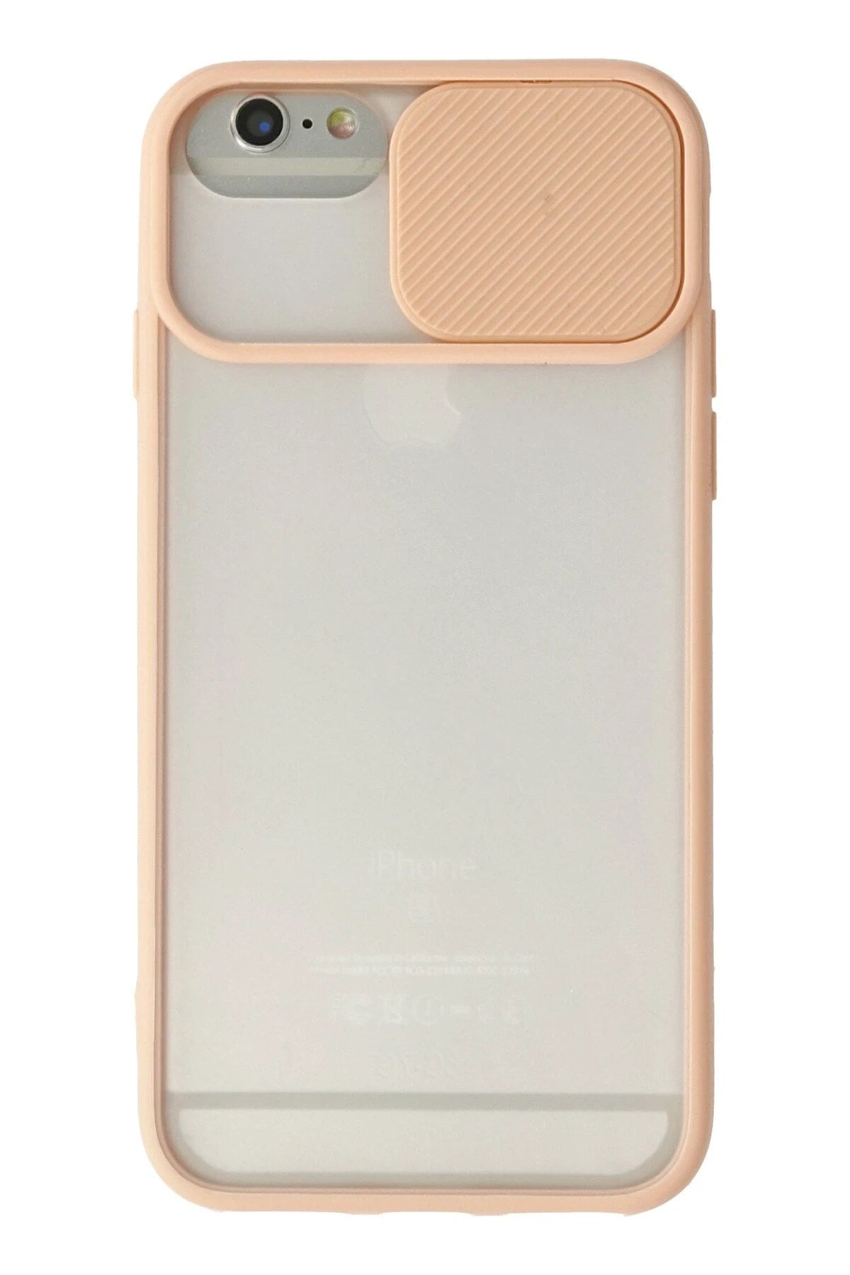 Mey İthalat® iPhone 6 Plus Kılıf Palm Buzlu Kamera Sürgülü Silikon - Pembe