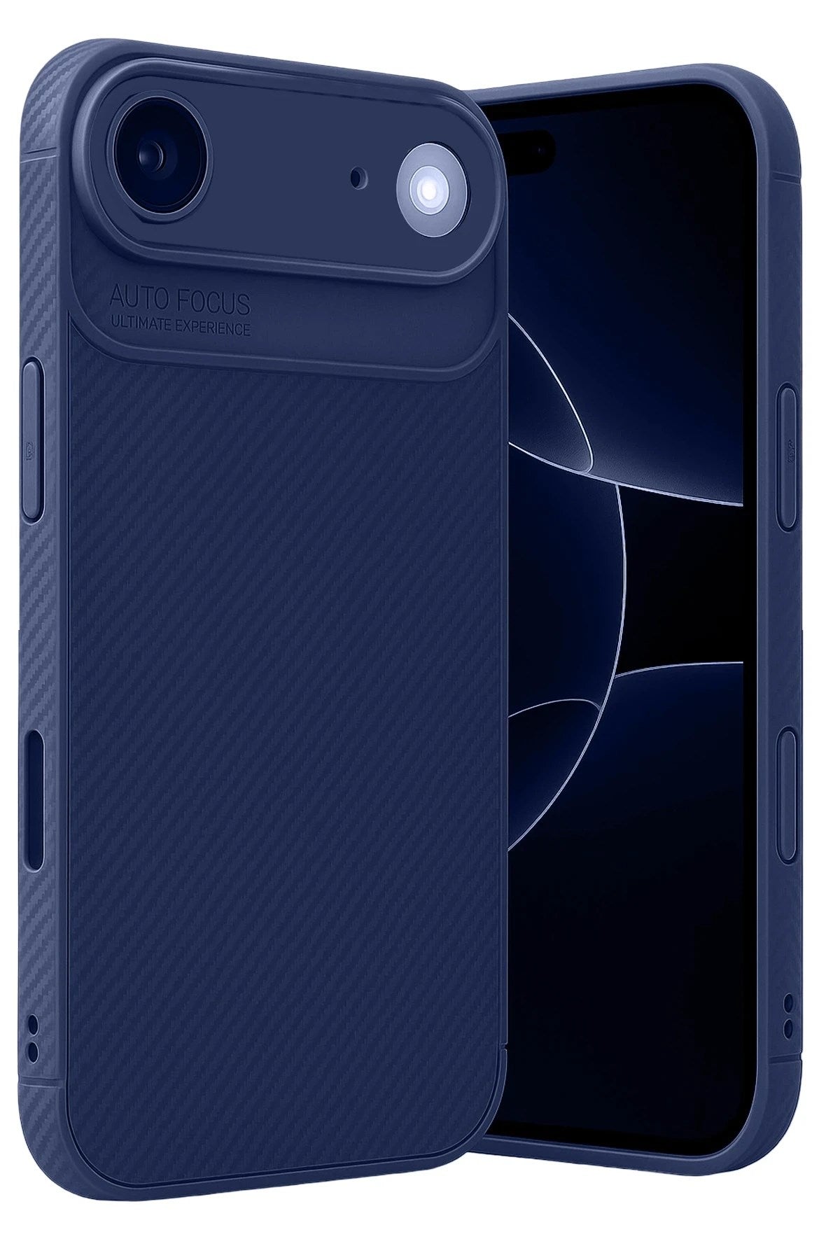 Mey İthalat® iPhone 17 Air Auto Focus Karbon Kapak - Lacivert
