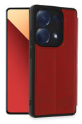 Mey İthalat® Redmi Note 13 Pro 4G Kılıf Flip Cover - Kırmızı