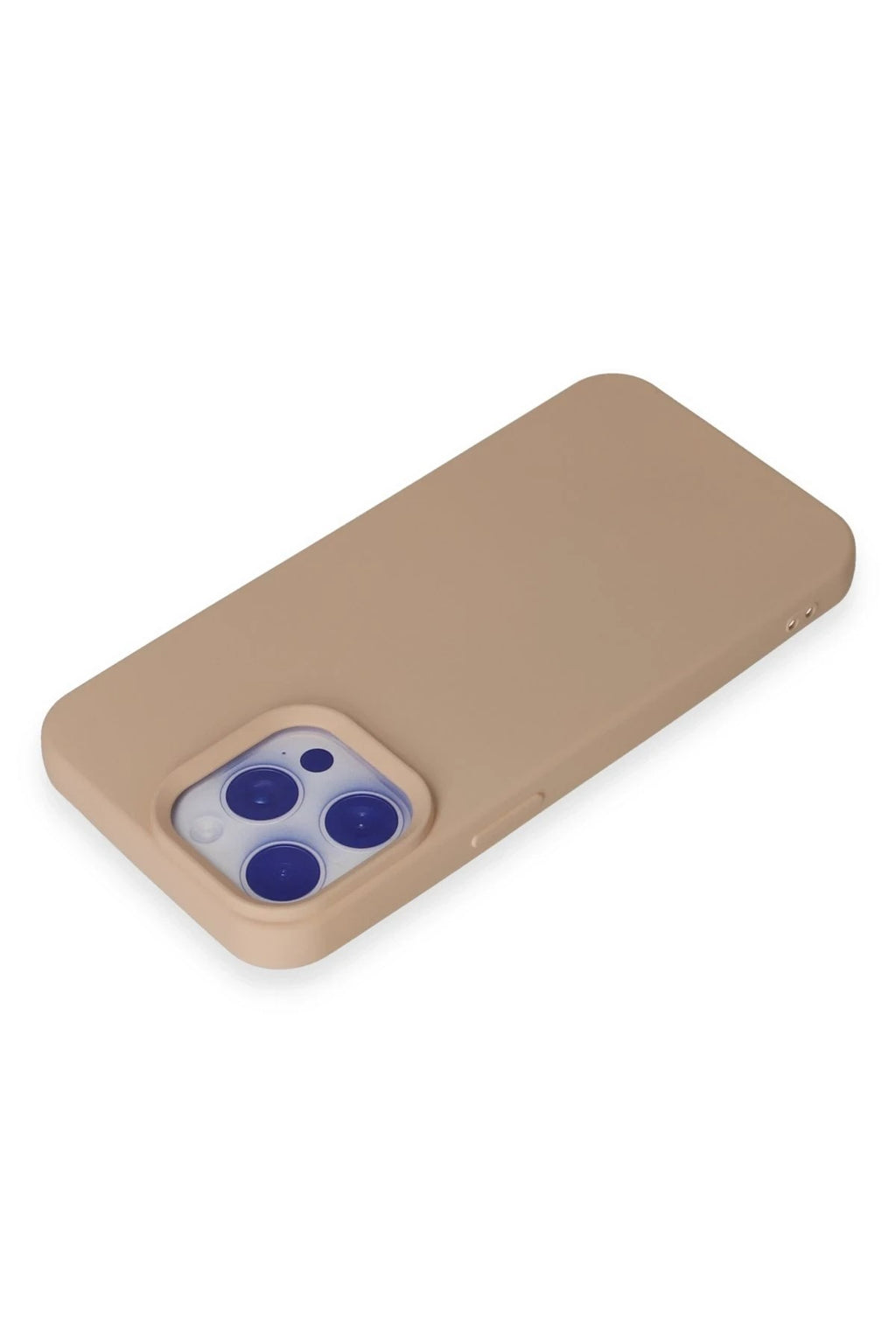Mey İthalat® iPhone 15 Pro Max Kılıf Nano içi Kadife Silikon - Pudra