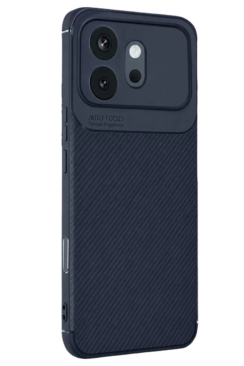 Mey İthalat® Huawei Honor 600 Auto Focus Karbon Kapak - Lacivert