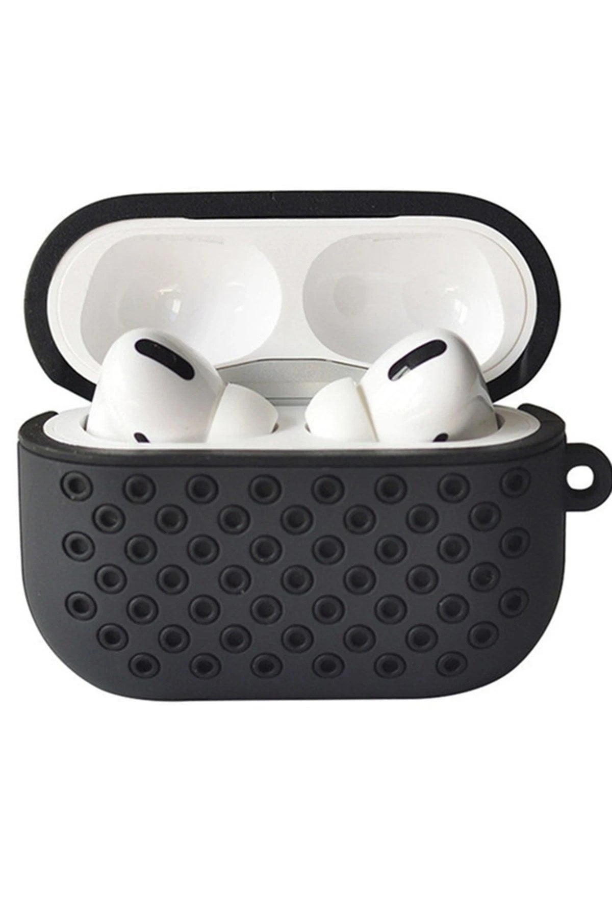 Mey İthalat® Airpods Pro 2 (2.nesil) Spor Delikli Kılıf - Siyah-Siyah