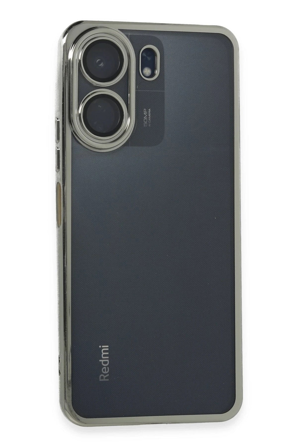 Mey İthalat® Redmi 13C Kılıf Lensli Silikon - Gümüş