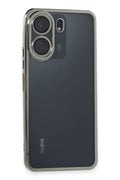 Mey İthalat® Redmi 13C Kılıf Lensli Silikon - Gümüş