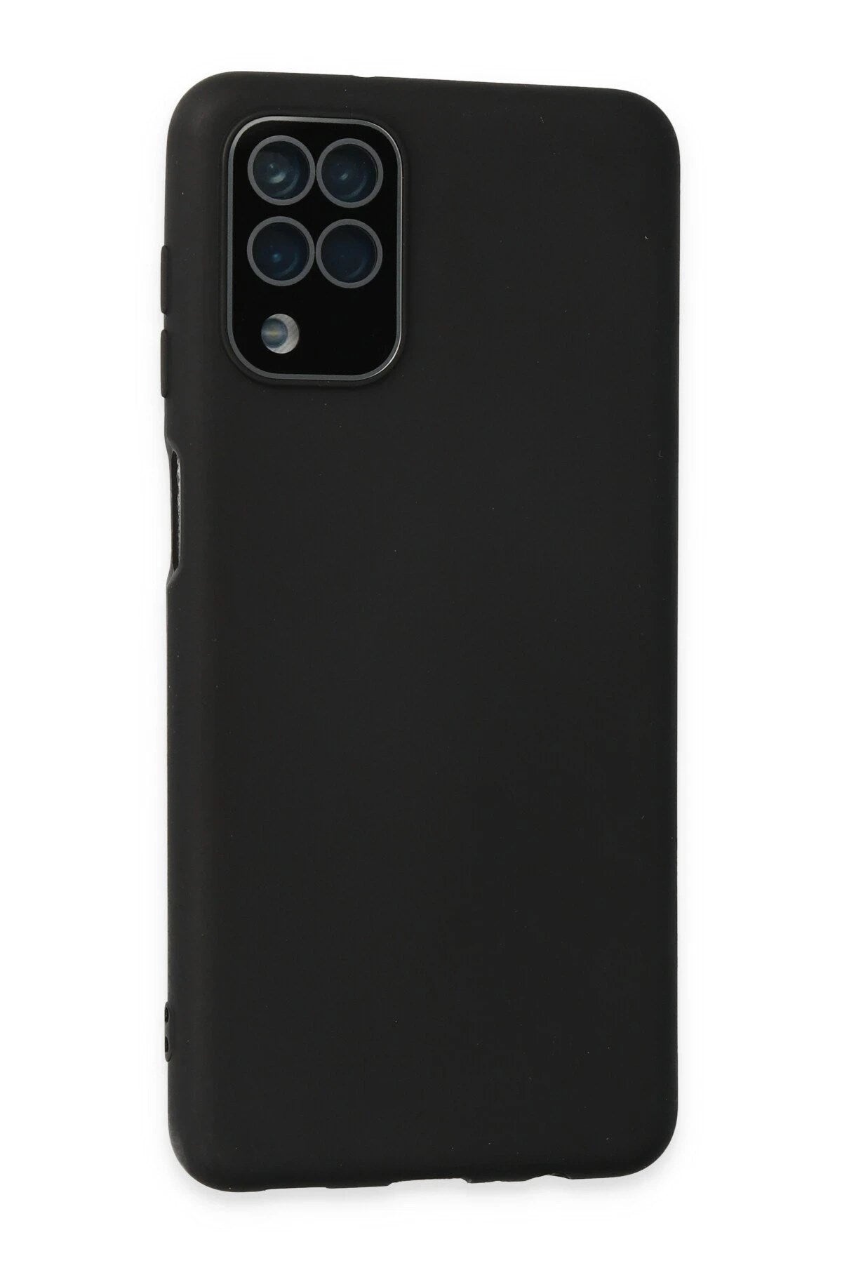 Mey İthalat® Samsung Galaxy A22 Kılıf Lansman Glass Kapak - Siyah