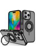 Mey İthalat® iPhone 16 Pro Banza Magsafe Standlı Kapak - Siyah