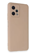 Mey İthalat® Redmi Note 12 5G Kılıf Nano içi Kadife Silikon - Pudra
