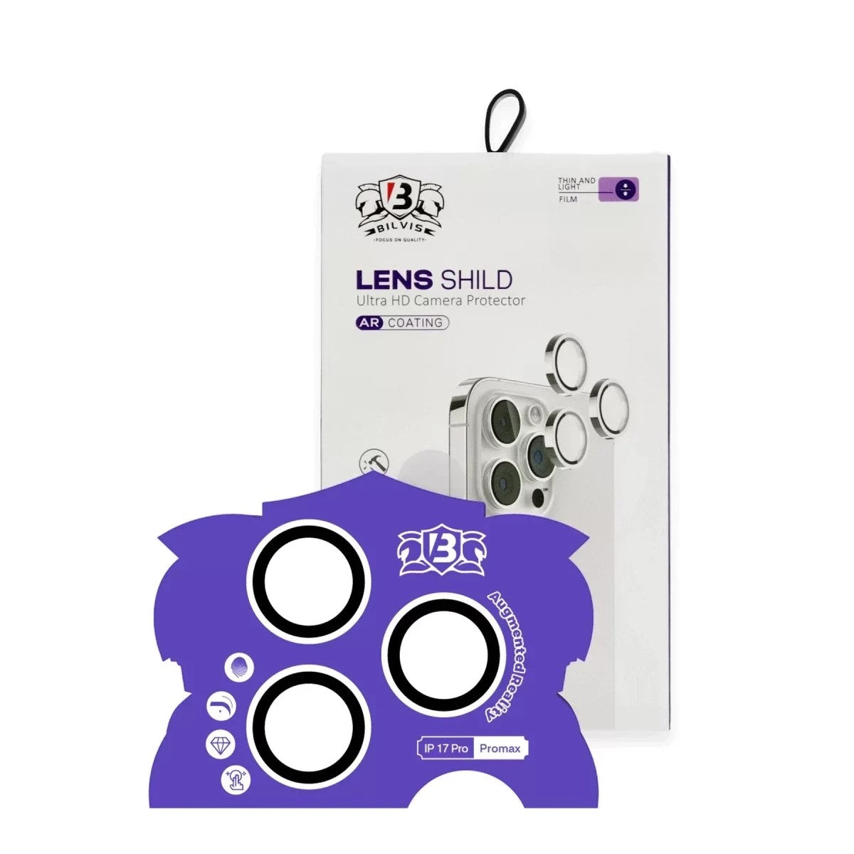 Mey İthalat® iPhone 17 Pro Max Bilvis Titan Kamera Lens - Gümüş