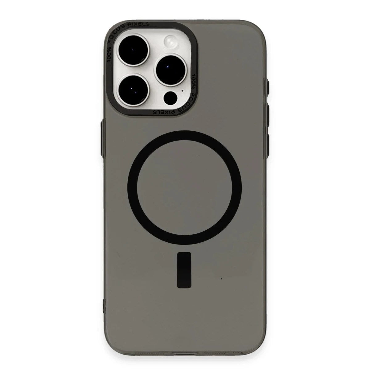 Mey İthalat® iPhone 15 Pro Kılıf Anka PC Magneticsafe Sert Metal Kapak - Siyah