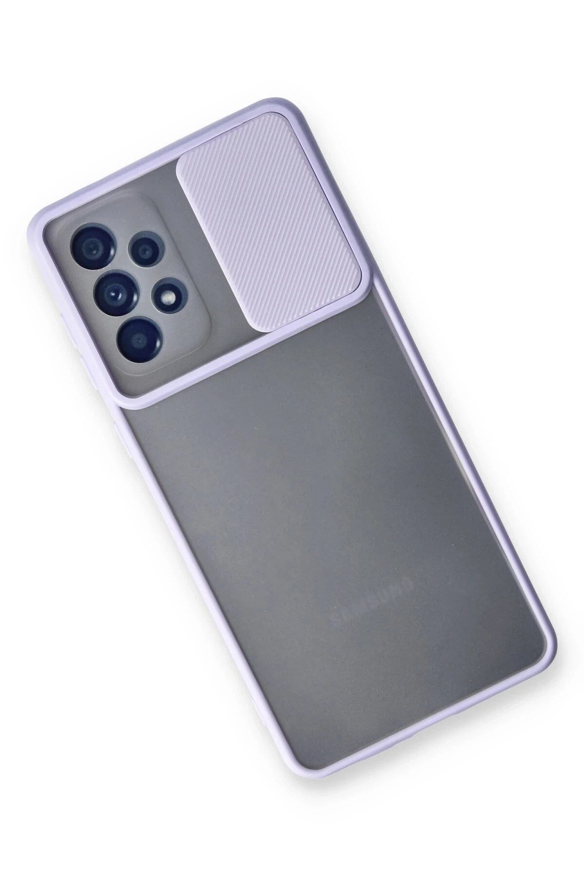Mey İthalat® Samsung Galaxy A53 5G Kılıf Palm Buzlu Kamera Sürgülü Silikon - Lila