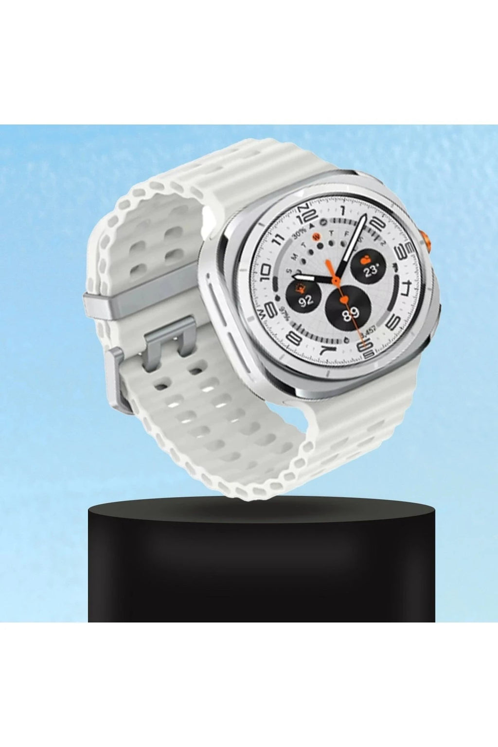 Mey İthalat® Watch 7 Ultra KR417 Rug Silikon Kordon - Turuncu