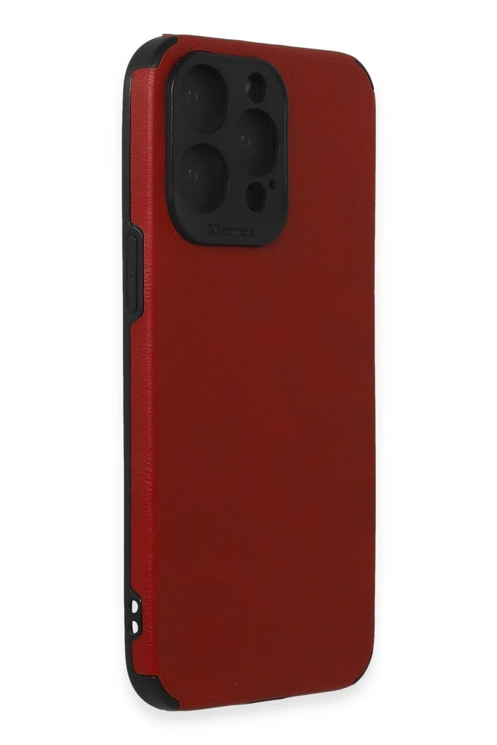 Mey İthalat® iPhone 15 Pro Kılıf Loop Deri Silikon - Kırmızı