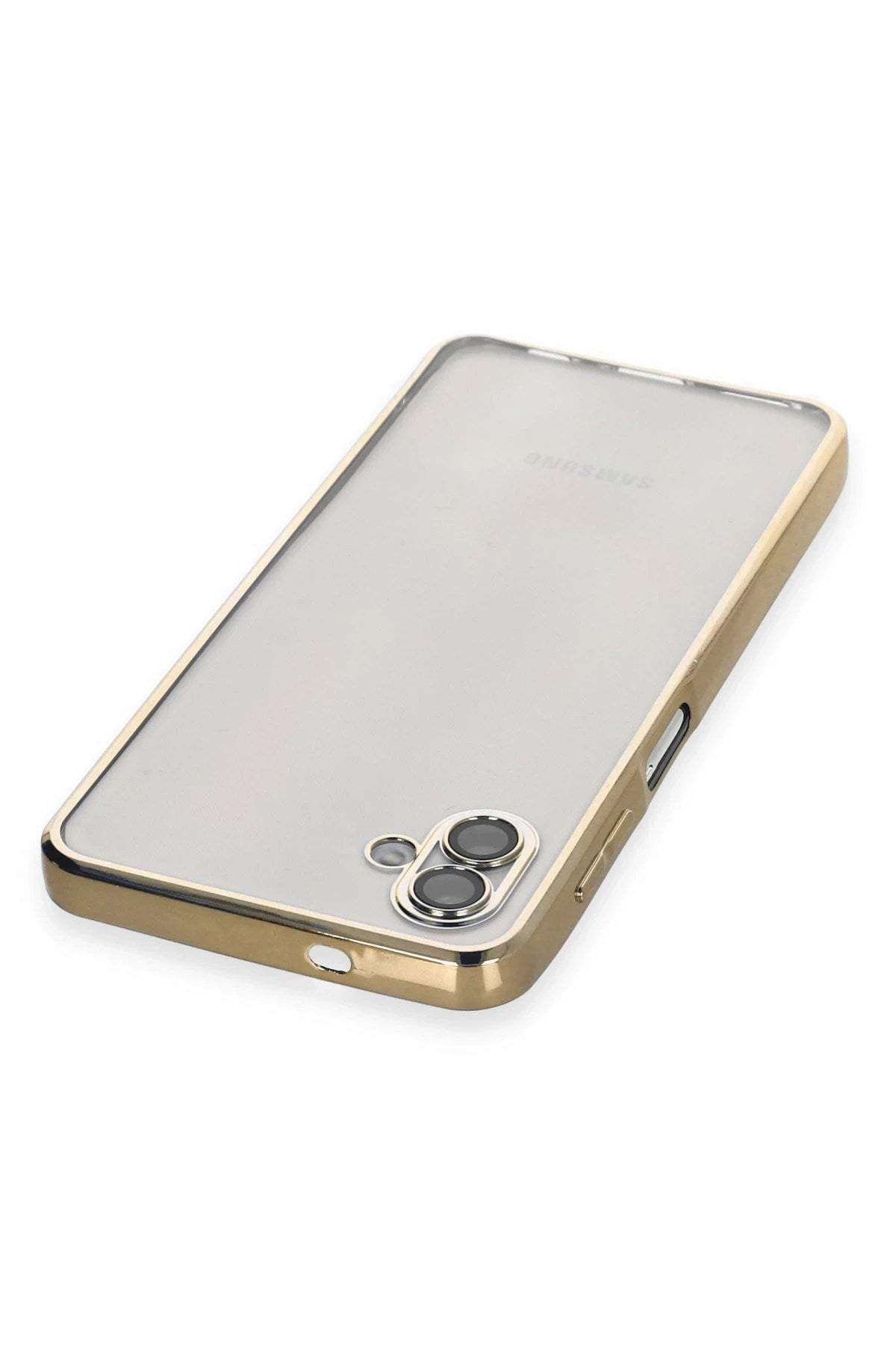 Mey İthalat® Samsung Galaxy A04 Kılıf Lensli Silikon - Gold