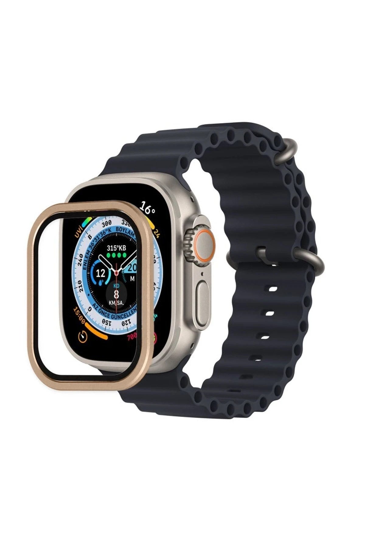 Mey İthalat® Watch Ultra 49mm Alüminyum Kasa Cam Ekran Koruyucu - Yıldız Işığı