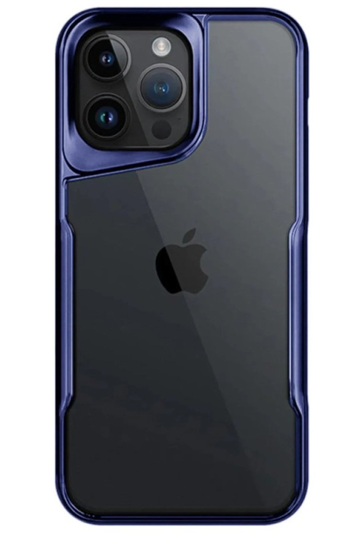 Mey İthalat® iPhone 14 Pro Max Kılıf Boyi Silikon Kapak - Lacivert